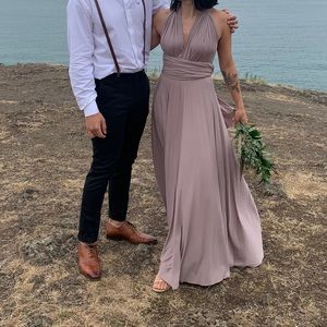 Lulus Tricks of the Trade Taupe Bridesmaid Dress